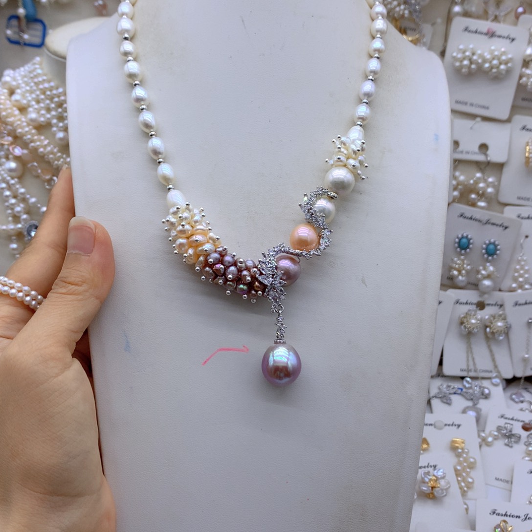 ️***️银S925镶嵌淡水珍珠项链耳饰