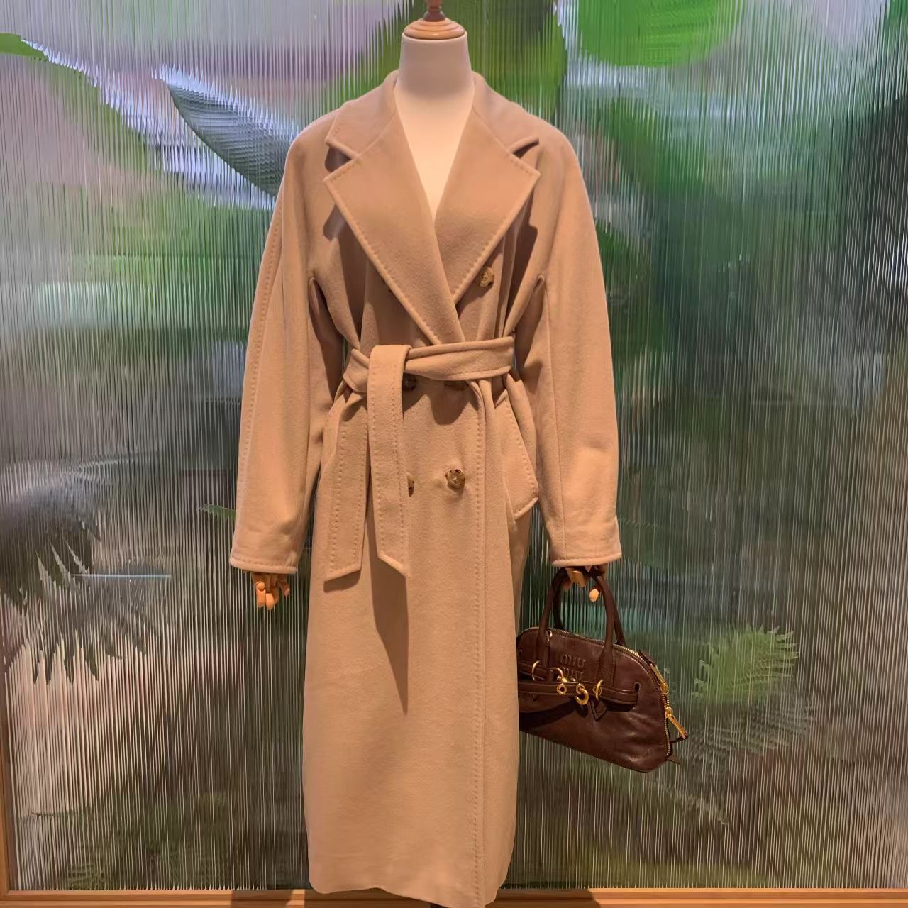 99新 MaxMara 壹臻/米白色101801经典大衣 42码 80096274