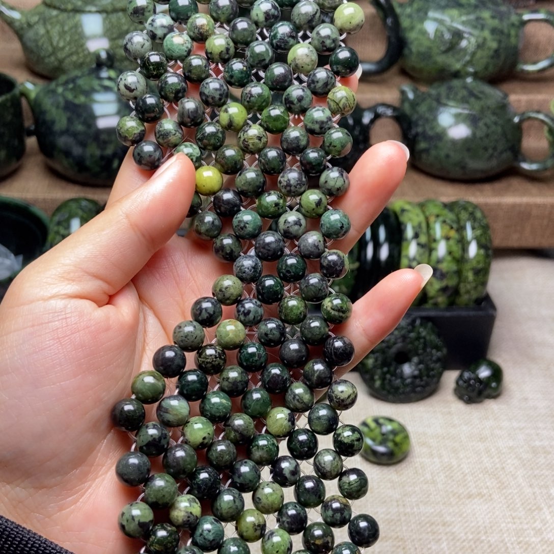 蛇纹石玉未镶嵌药王石眼罩