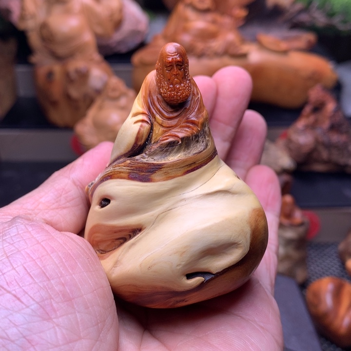 柏木（崖柏）崖柏陈化料手把件