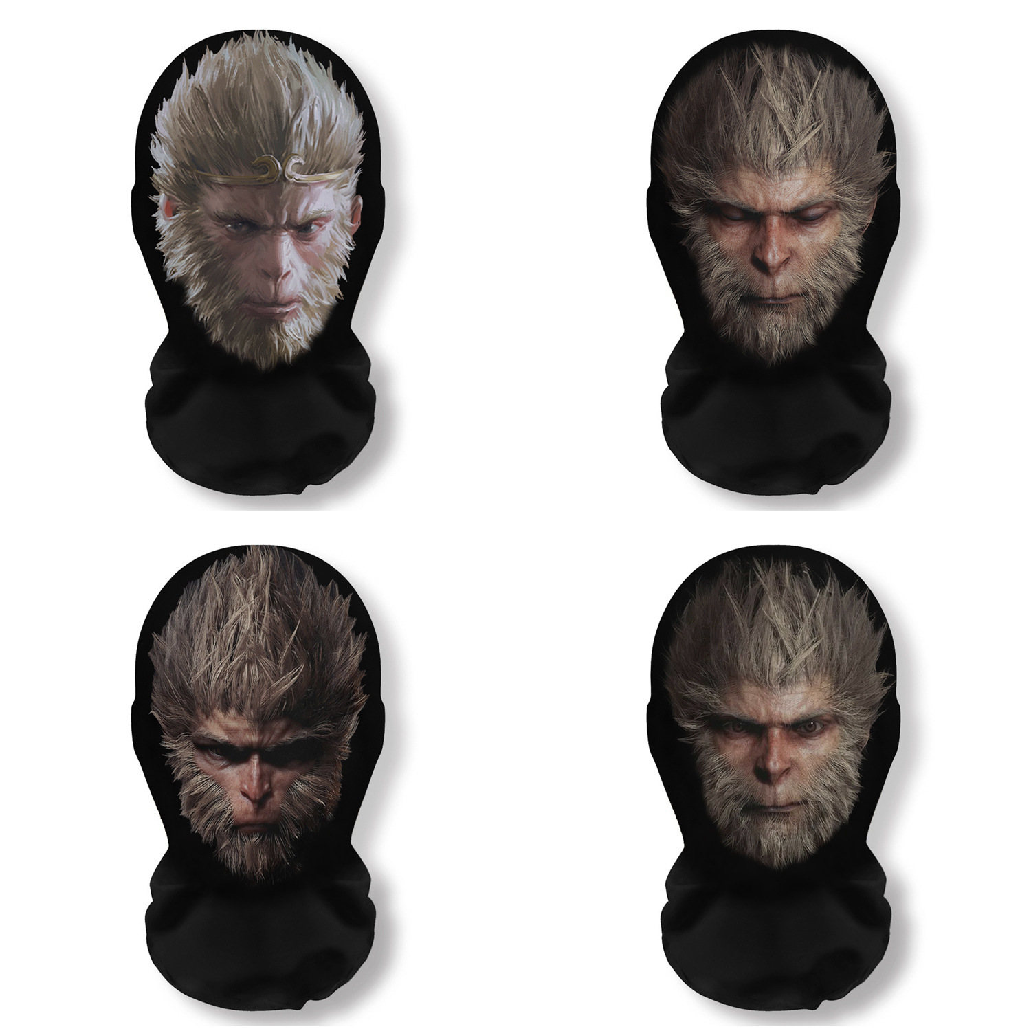 黑神话悟空3D面罩齐天大圣头套搞怪猴子头套3A游戏COS周边道具