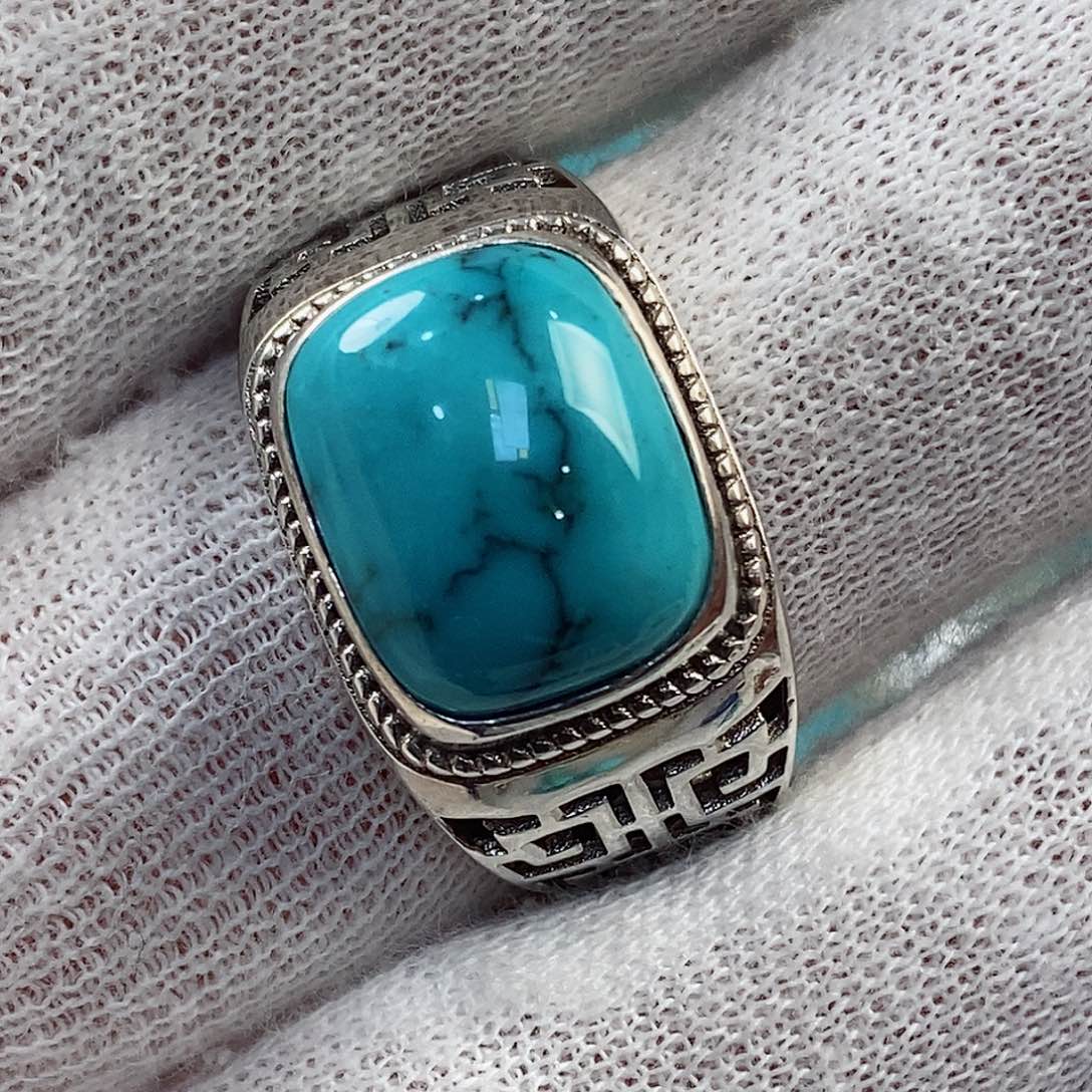 绿松石珠宝奇石银S925镶嵌