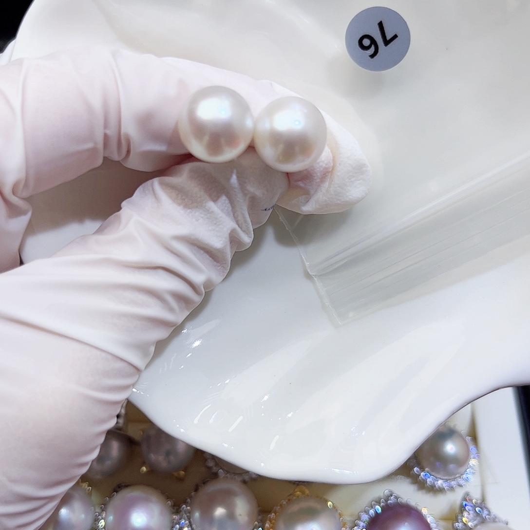 耳饰淡水珍珠银S925镶嵌