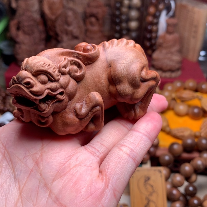 把件檀香木老山檀貔貅