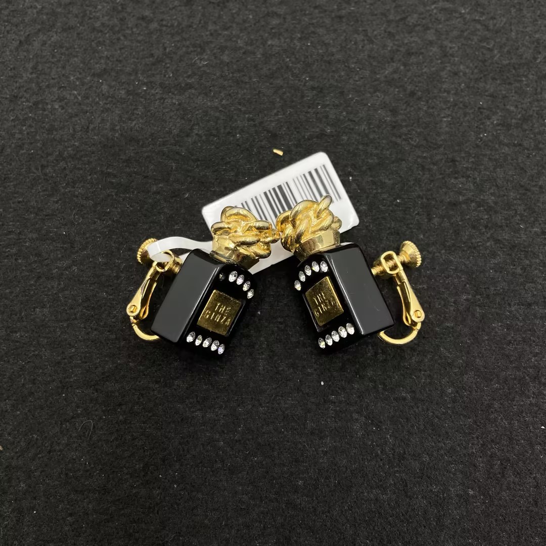 铜合金亚克力耳饰 【Liz璇子中古】银座香水瓶耳夹H28665无鉴赏期