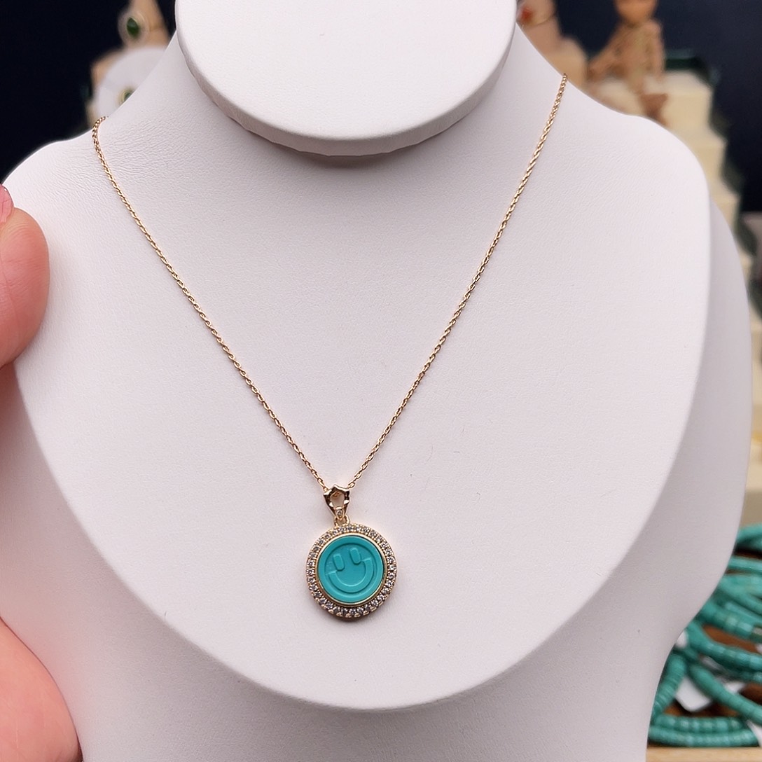 绿松石颈饰合金项链