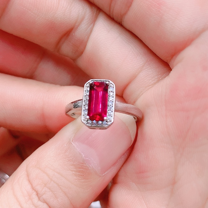 碧玺戒指银S925镶嵌4.2✖️8.7