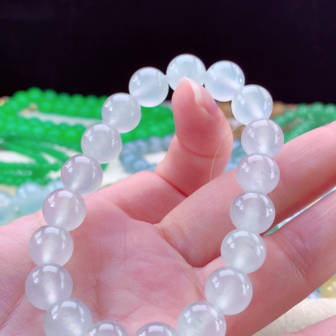 翡翠手链未镶嵌白月光