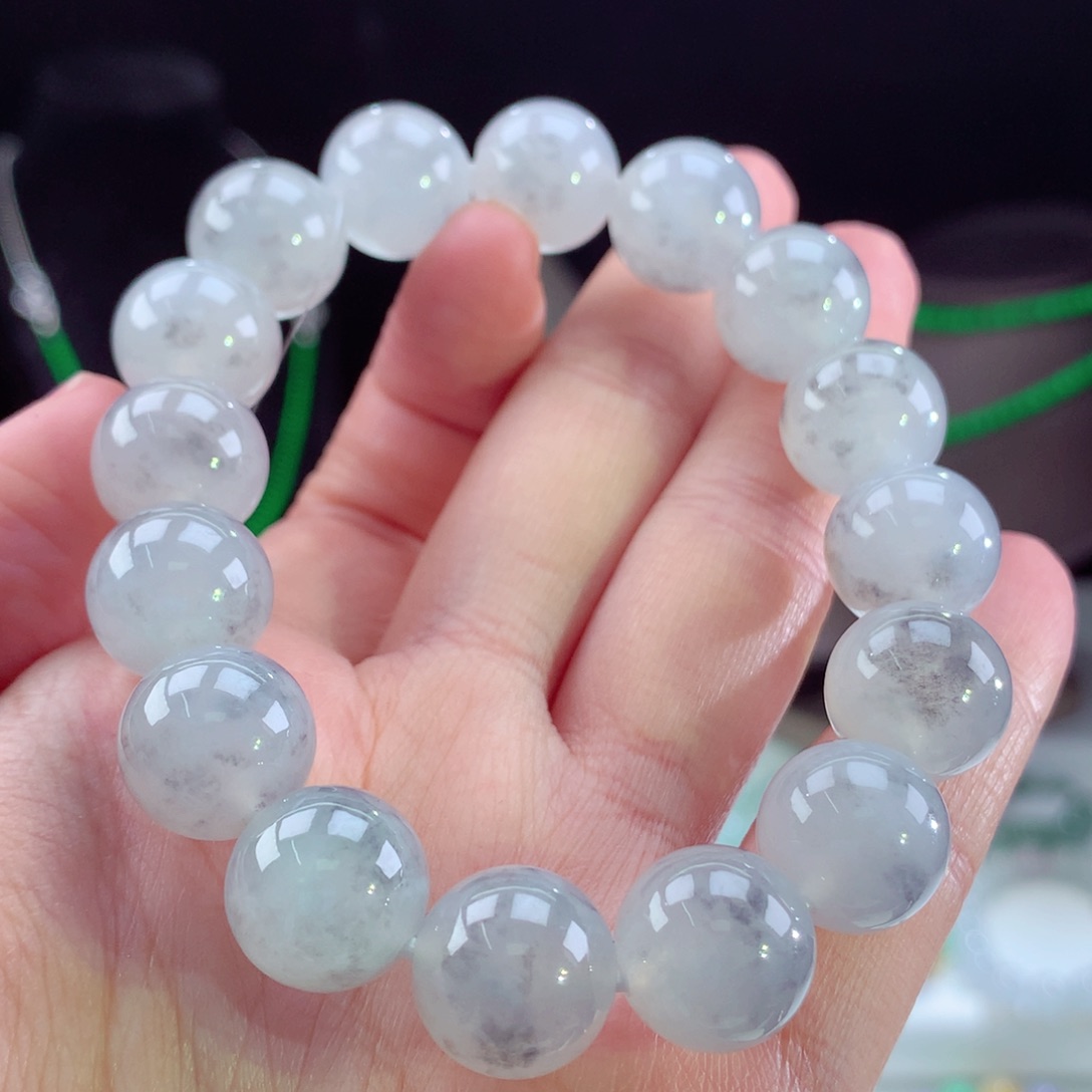 翡翠手链未镶嵌卡12.7mm