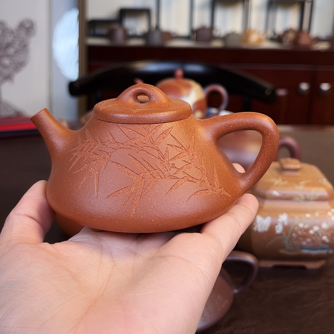 紫砂茶壶子冶石瓢壶