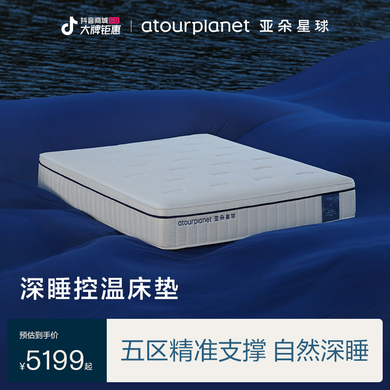 亚朵星球【深睡控温床垫】分区护脊记忆棉软硬适中加厚软垫家用卧室