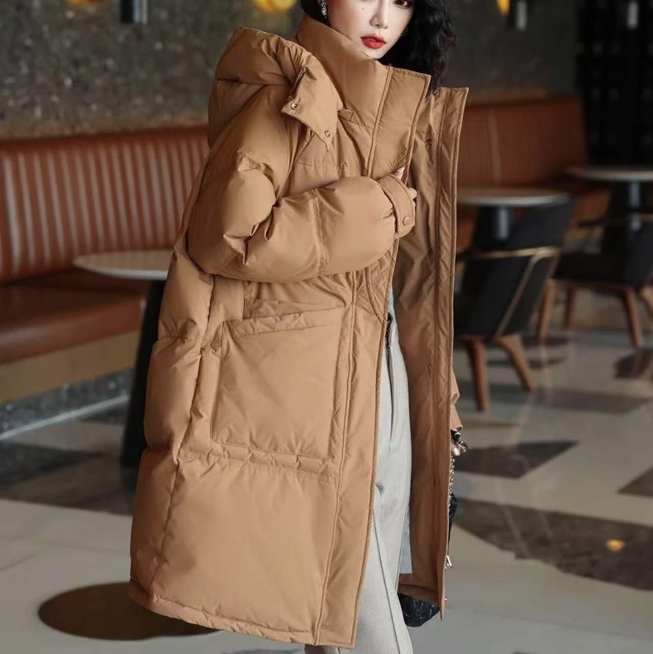 【羽绒服】索尼尔保羅冬季保暖加绒加厚款外套女装12362[YZM]