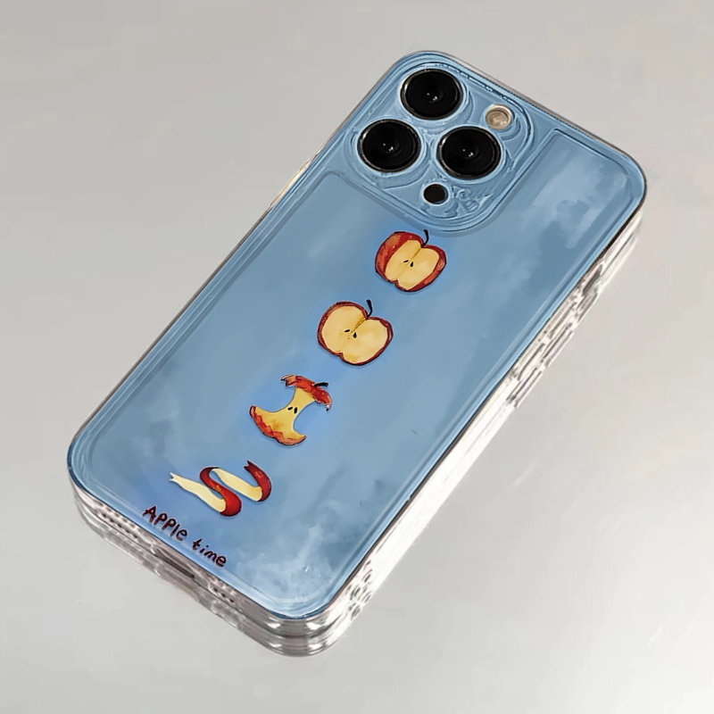 BANCA蓝油画苹果核适用iPhone16/15手机壳苹果14华为vivo小米oppo