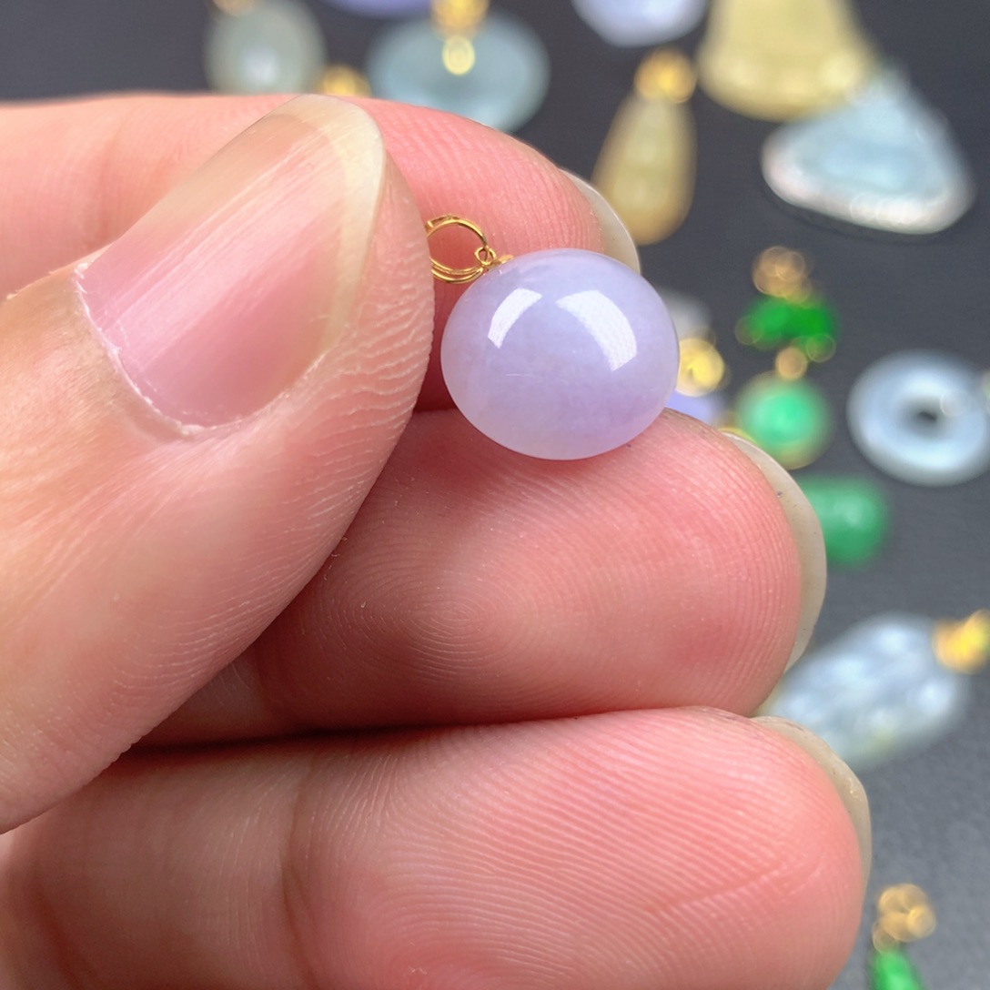 【闪购商品】颈饰18K金镶嵌翡翠翡翠