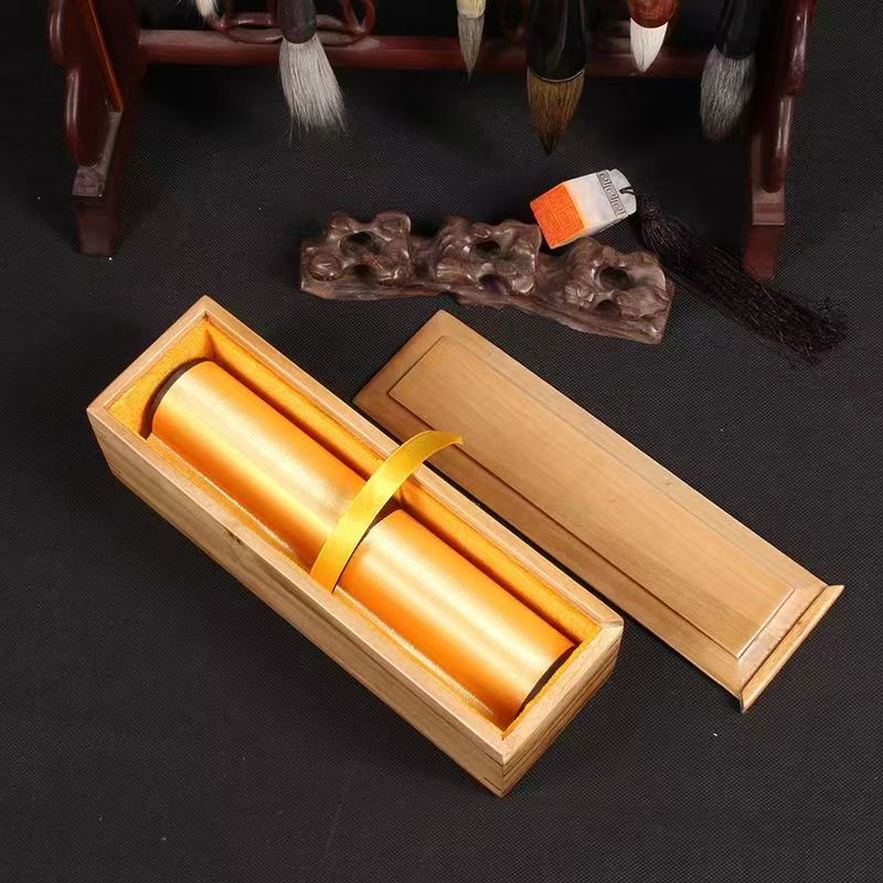 巴金鑫  纯手绘【合作金卷】1000CM 50CM 金卷书法作品【无框】