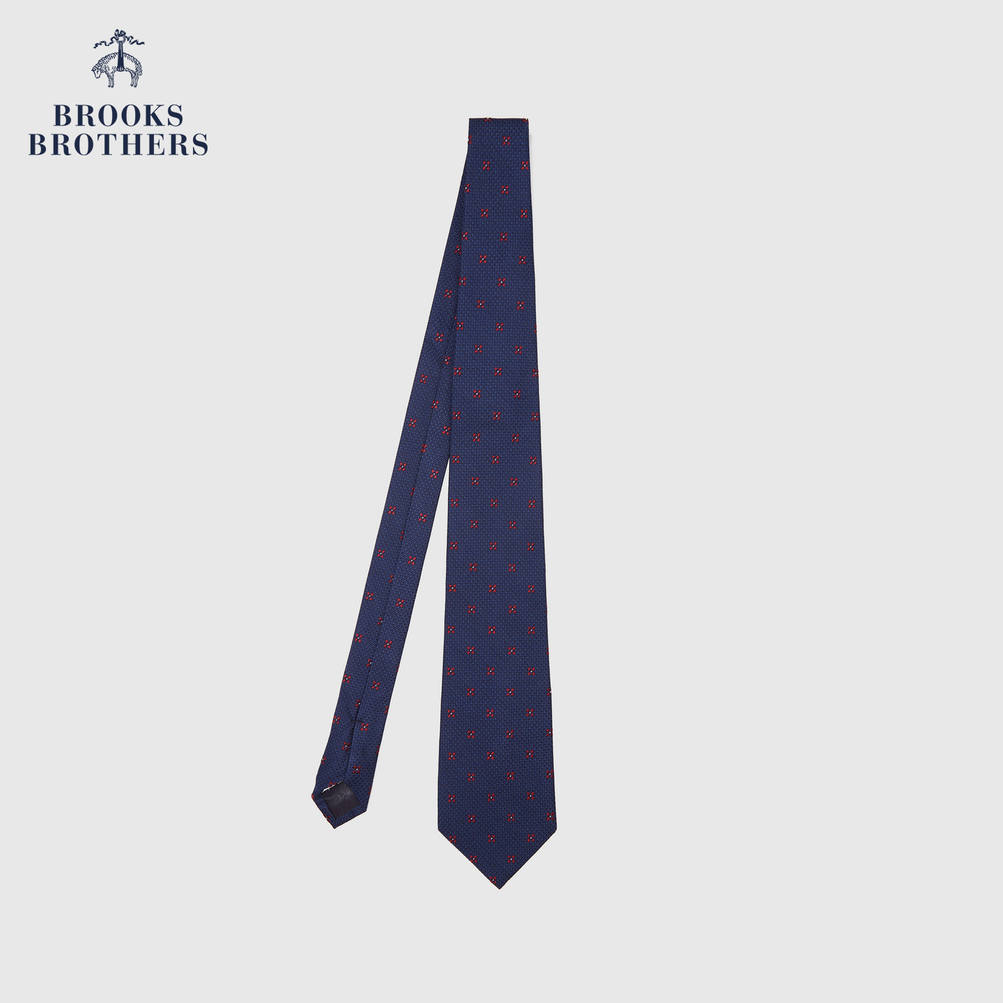 Brooks Brothers/布克兄弟男士25新品桑蚕丝肌理刺绣小花商务领带