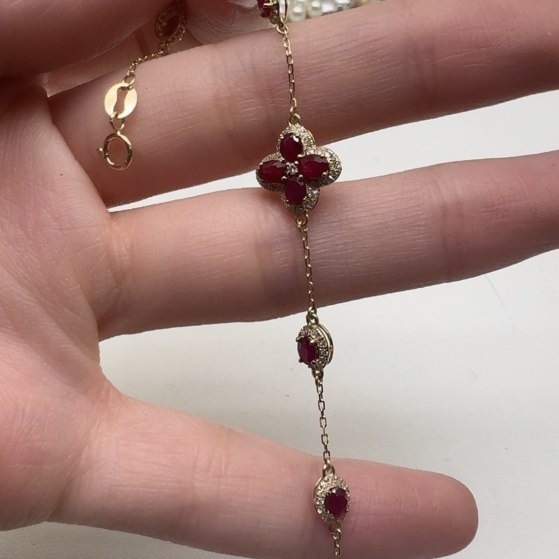 手链18K金镶嵌红宝石