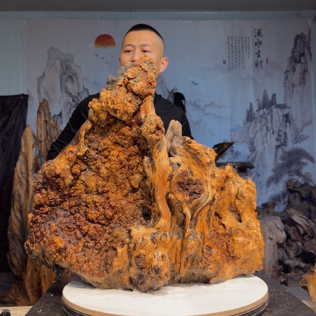 东***旭木三丰琥珀木 天然摆件17