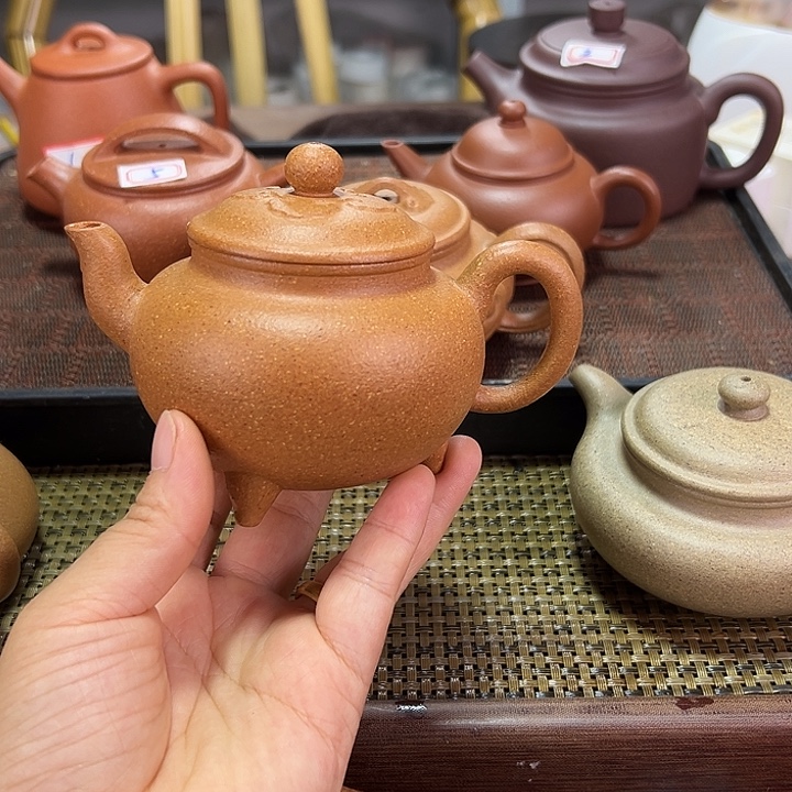 茶壶紫砂黄降坡220cc宜兴