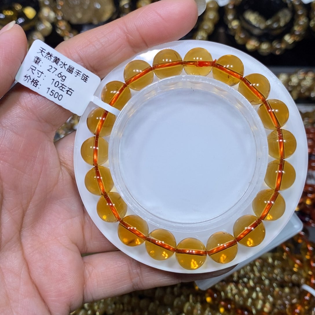 水晶手链未镶嵌米**米黄水晶