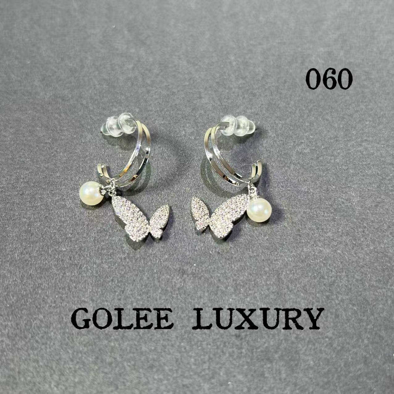 黄铜仿珍珠耳饰 时尚百搭耳钉小众060