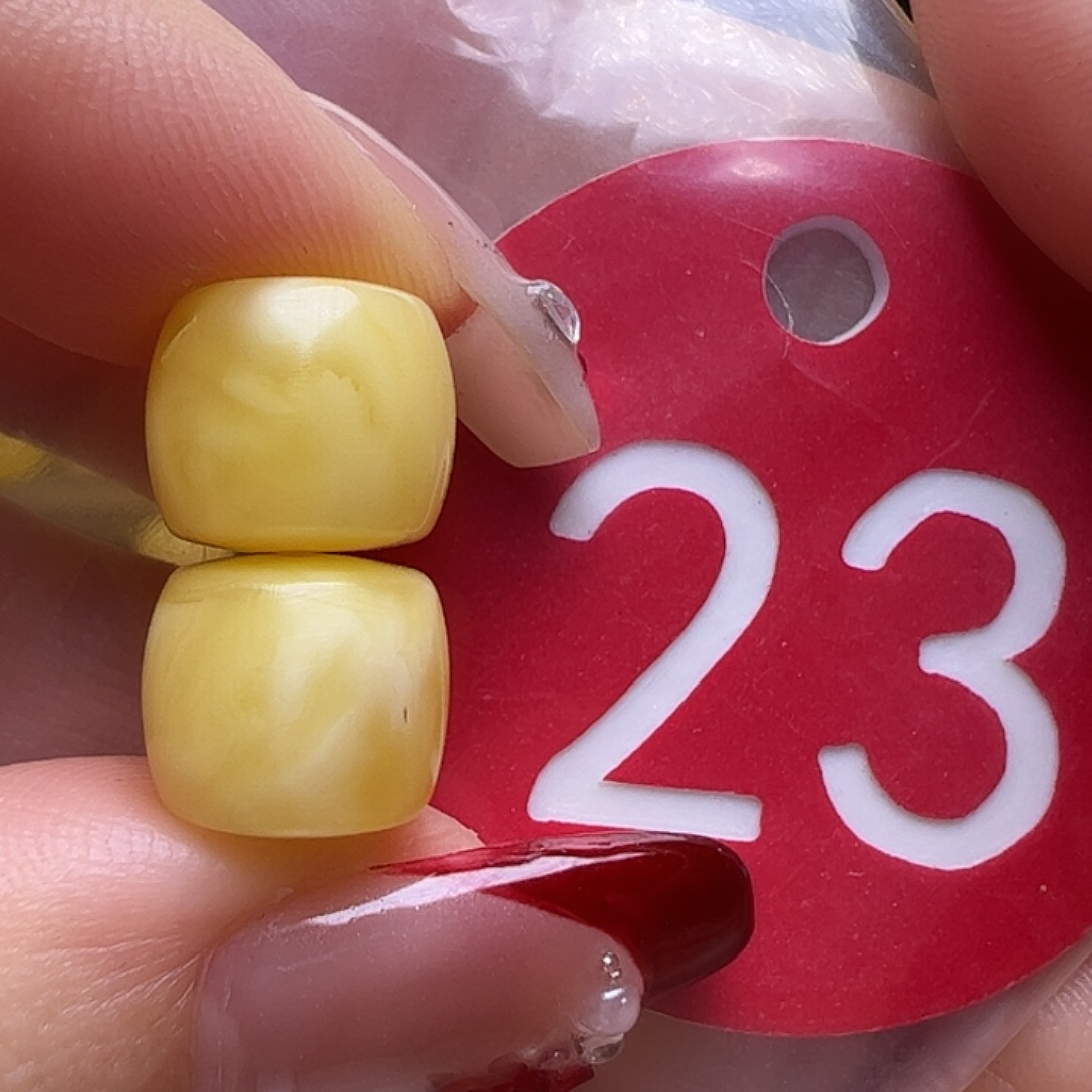 蜜蜡未镶嵌珠宝奇石微瑕10mm直切