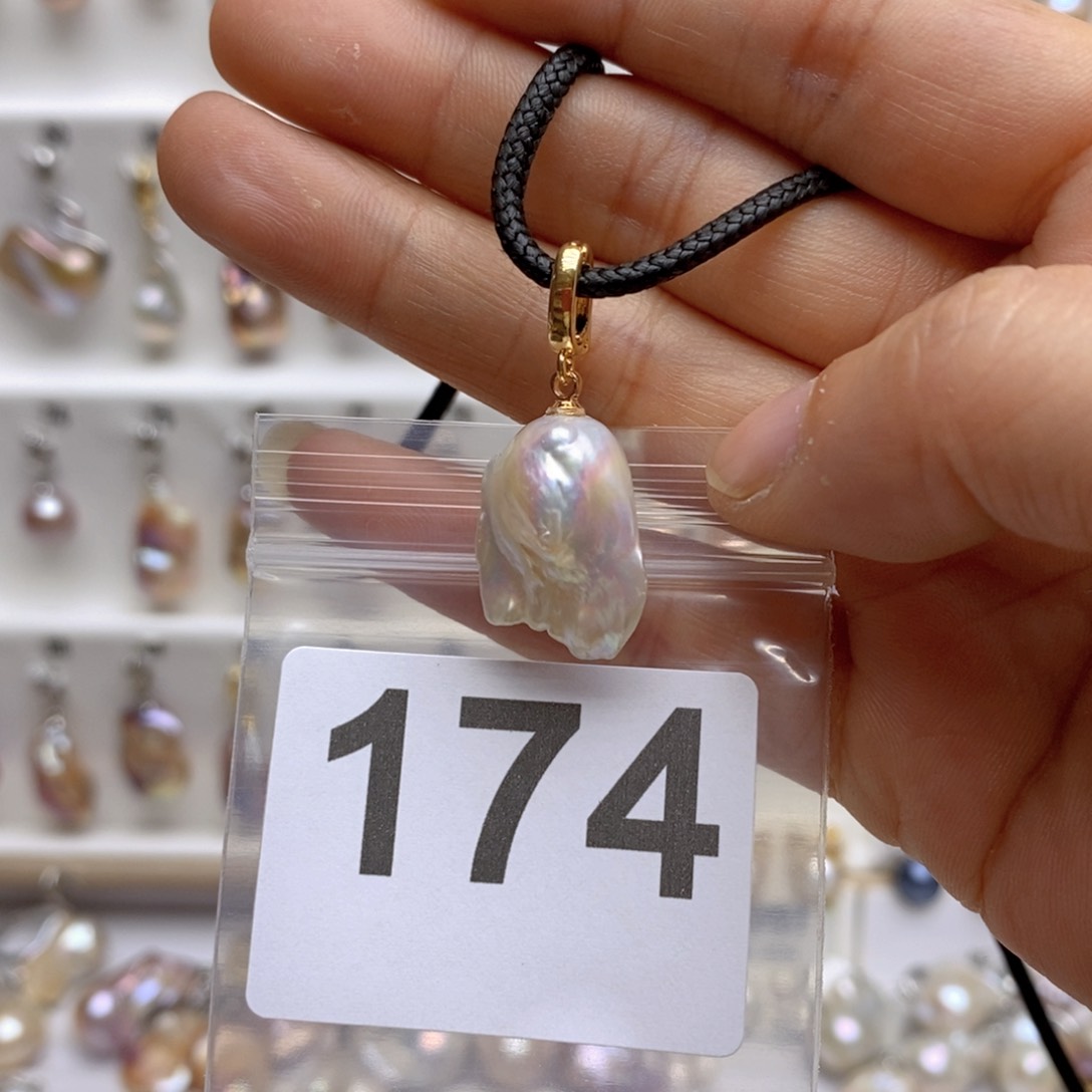 淡水珍珠颈饰银S925镶嵌174