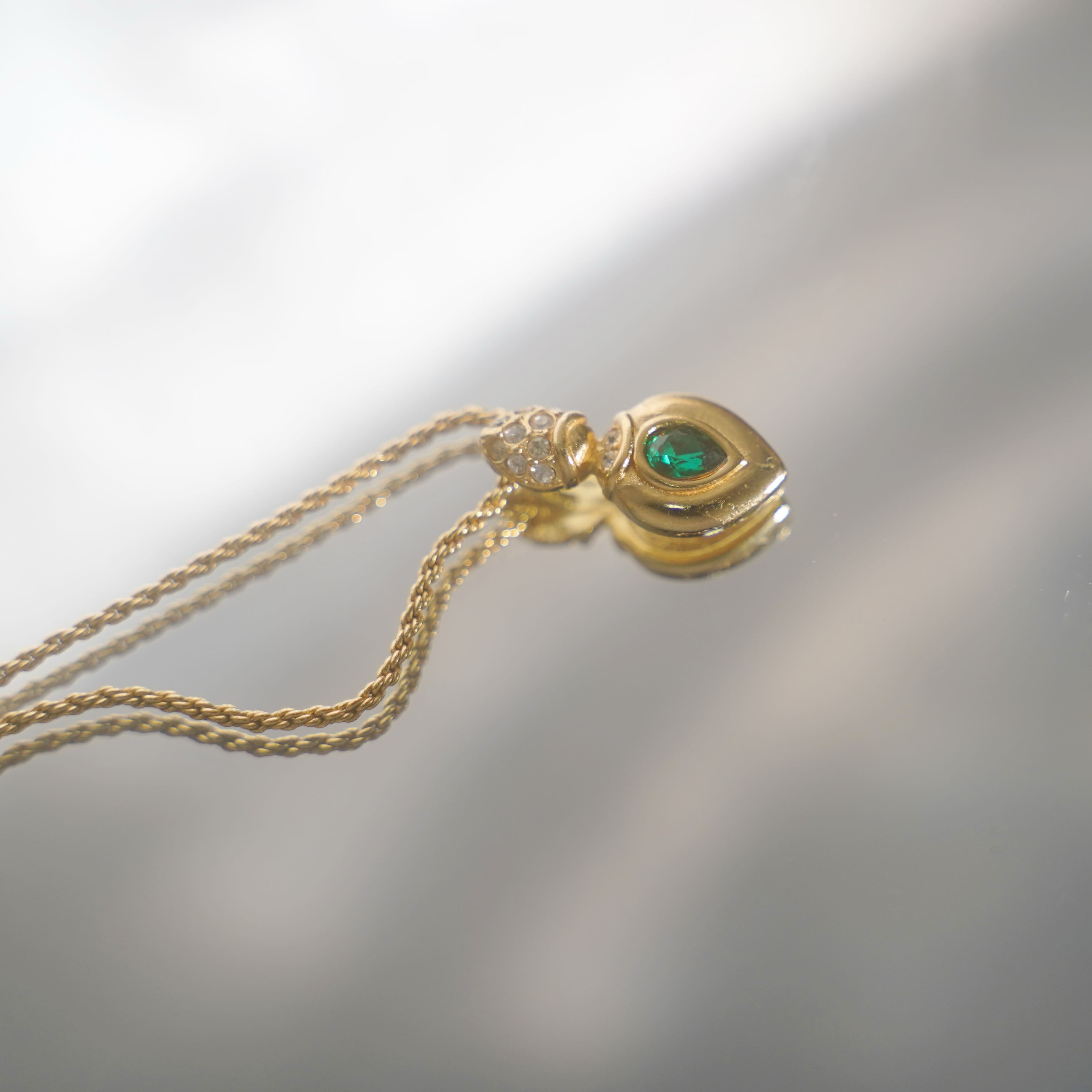 95新 DIOR/迪奥  DIOR 绿钻项链 lz06