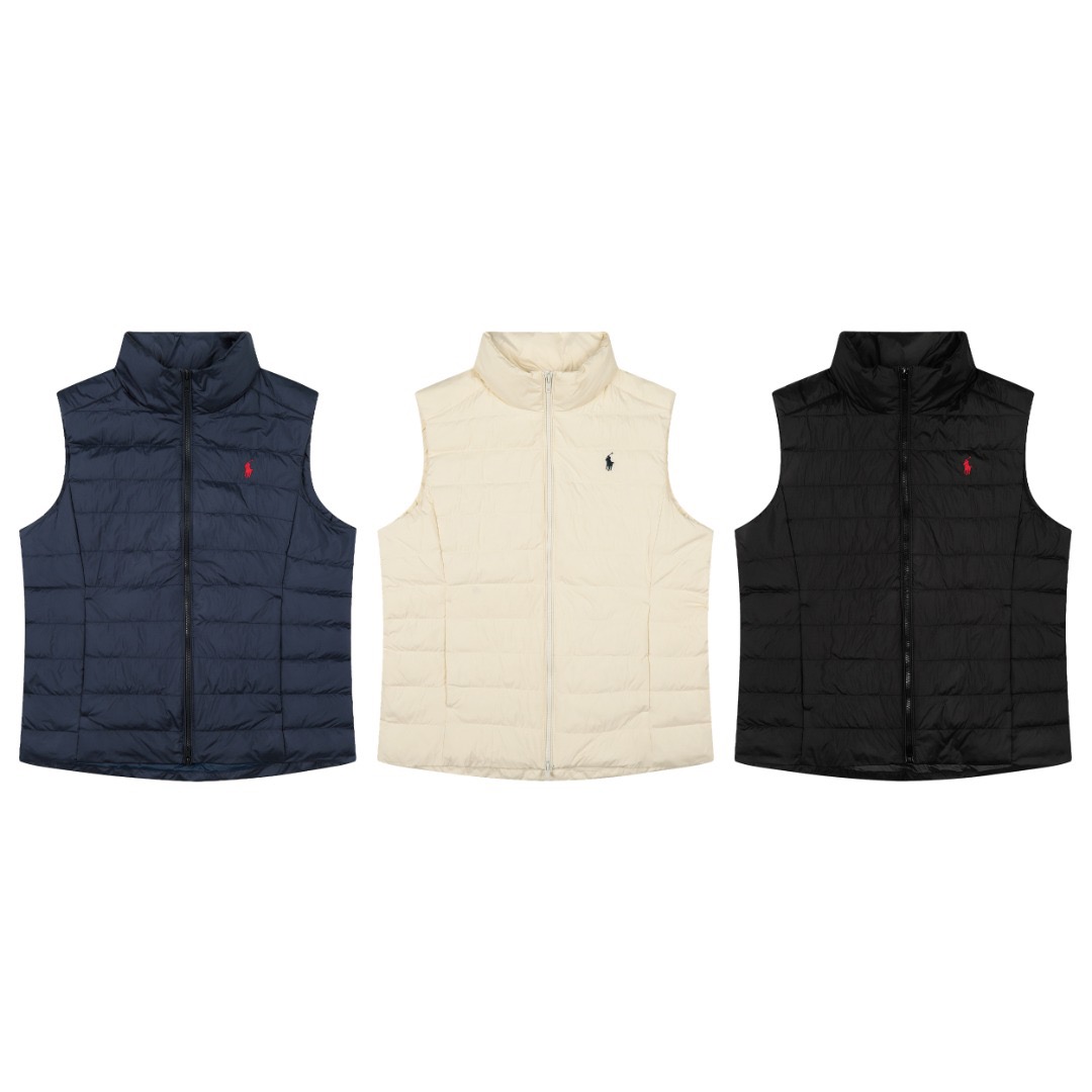 (Y001)小马家美式复古学院风冬季基础男女同款羽绒马甲