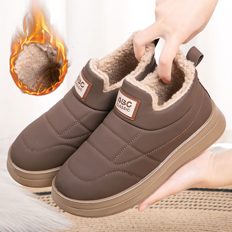 2025冬季新款老北京布鞋女棉鞋加绒加厚保暖舒适妈妈鞋防滑雪地靴