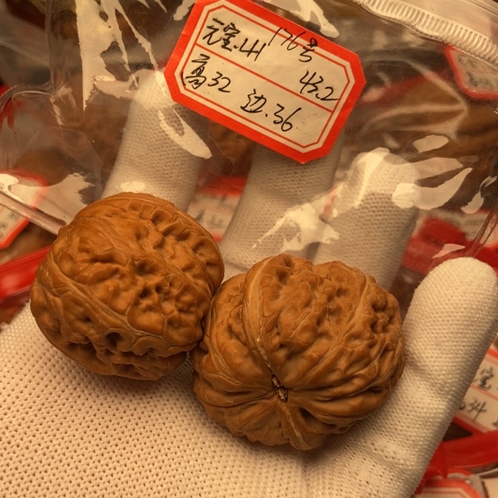 落***龟文玩核桃吊坠41元宝 带刷子手套