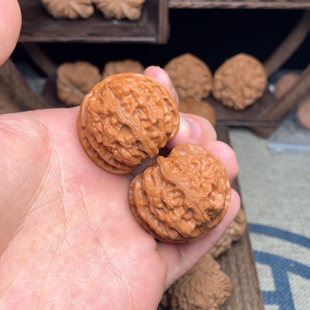 文玩核桃把件小*理38.8毕业高货苹果园