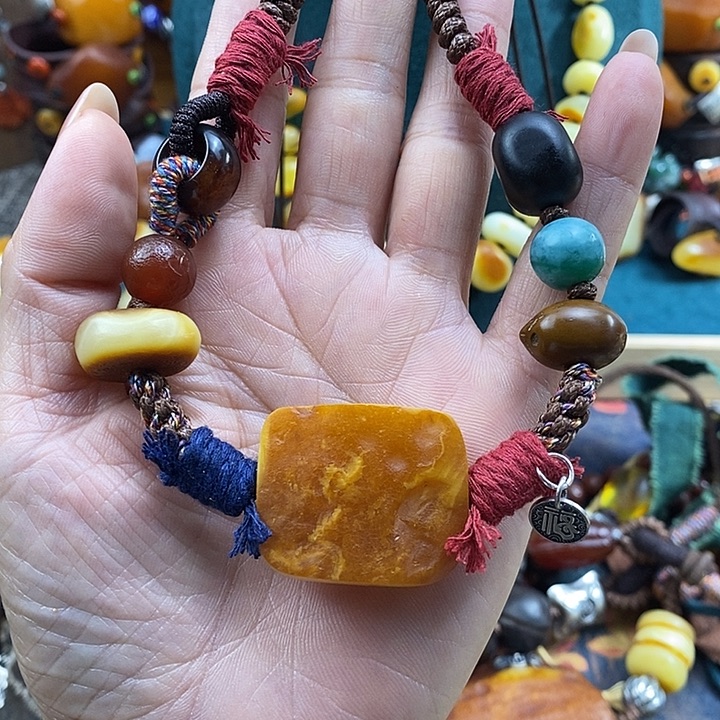 蜜蜡未镶嵌项链项链