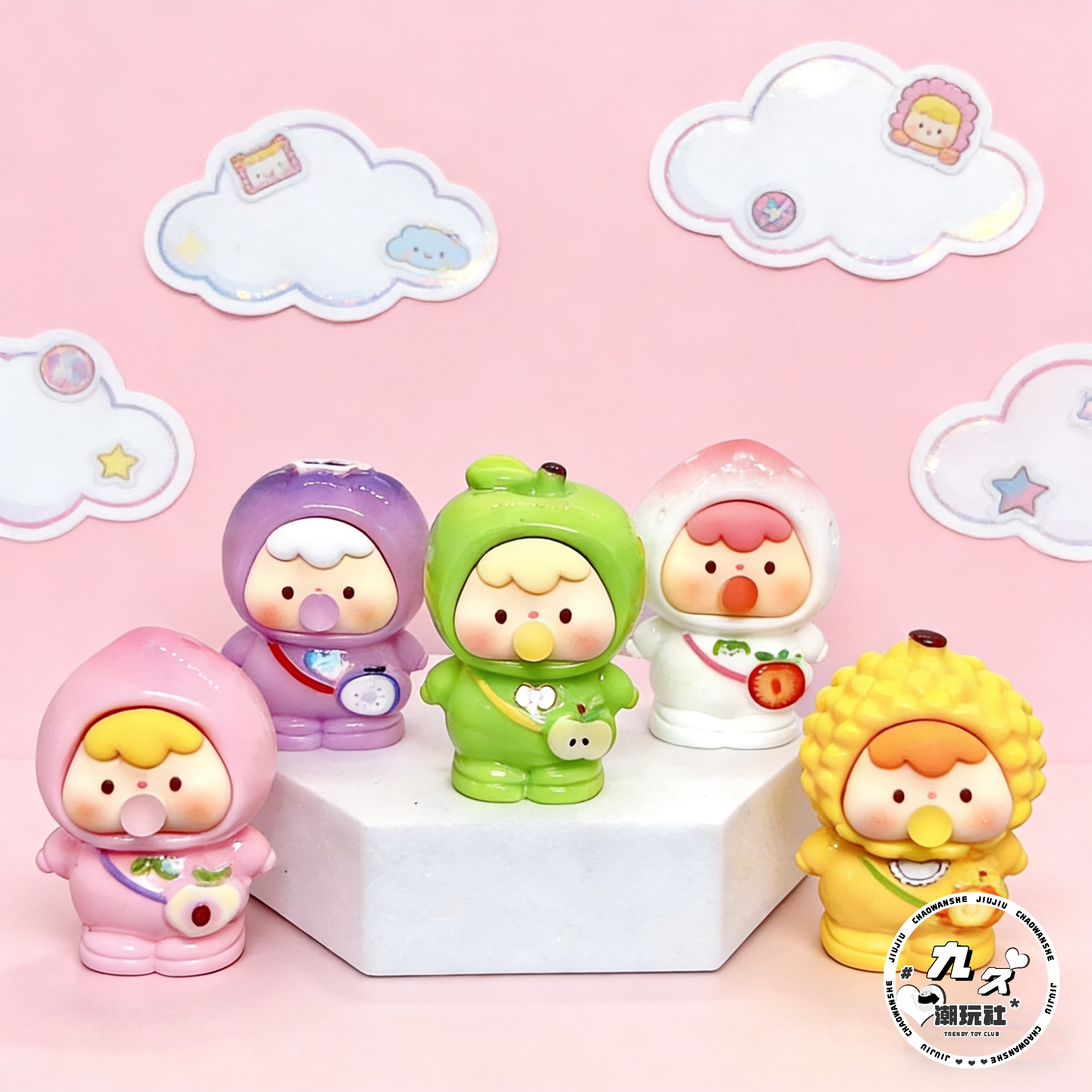 【直播拆】吐泡泡夜光水果崽崽 DIY手工配件树脂摆件