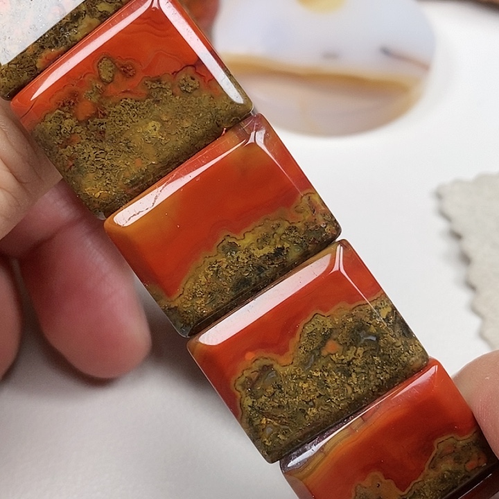 玛瑙/玉髓吊坠未镶嵌石*