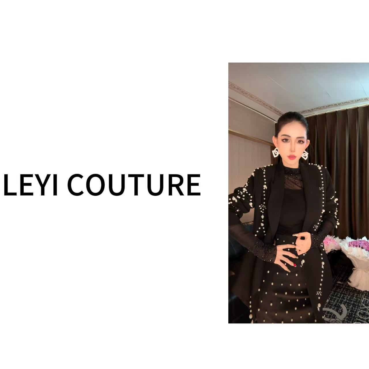 【 LEYI COUTURE】畑畑2025高端气质时尚“秋季上新”珍珠西装