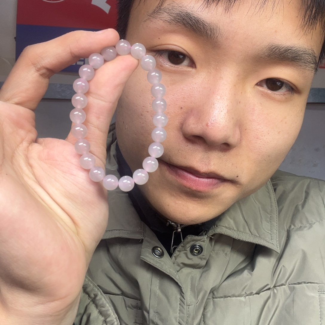 和田玉手链未镶嵌超***竹多样性钢板料藕粉卡8