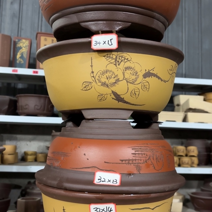 紫砂花盆100-4。      