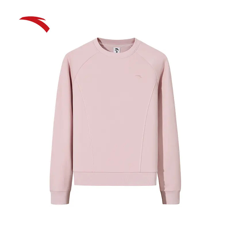 【服饰】安踏奶芙卫衣丨易打理圆领套头衫女夏季新款长袖休闲时尚