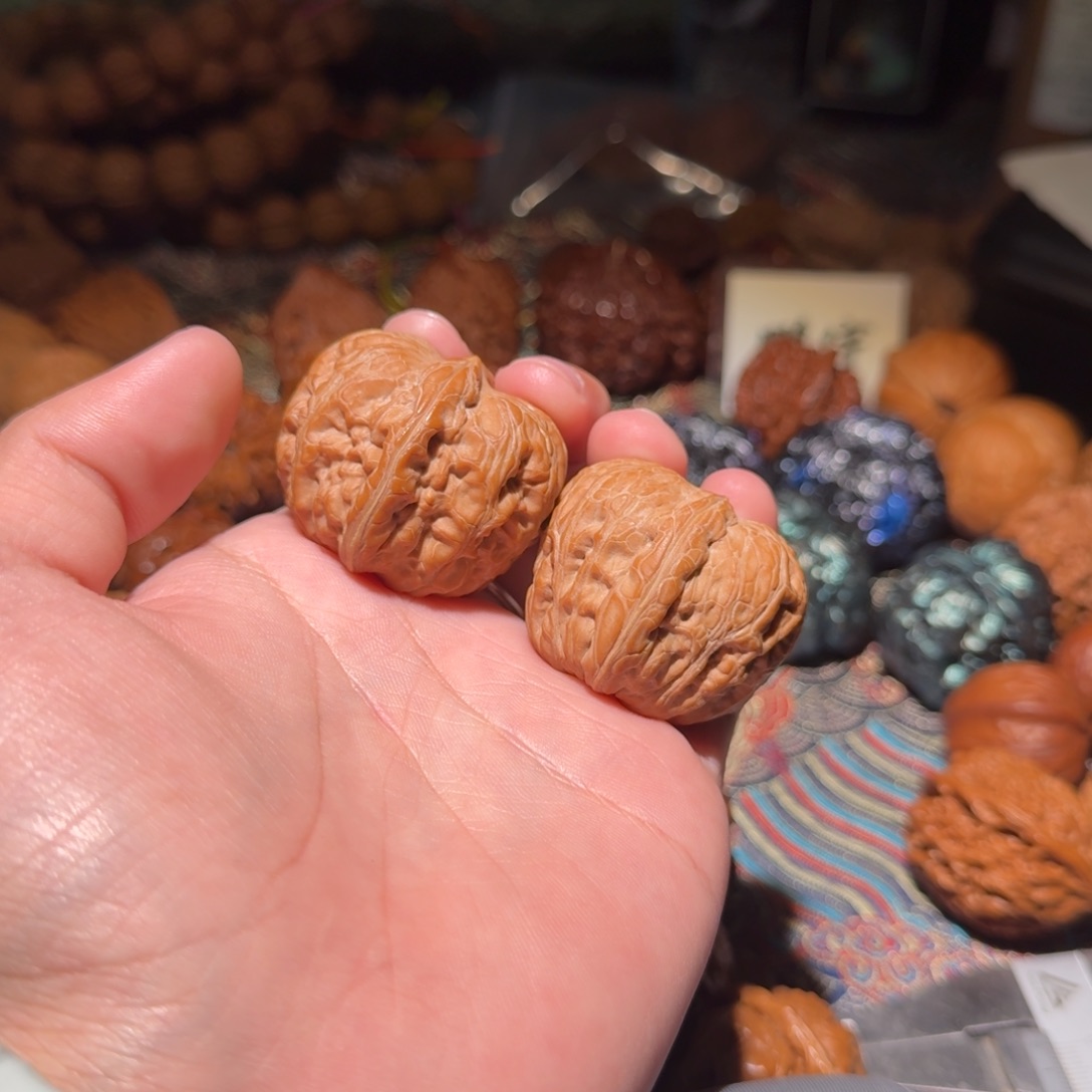 ****了把件文玩核桃2209号34平谷元宝文玩核桃