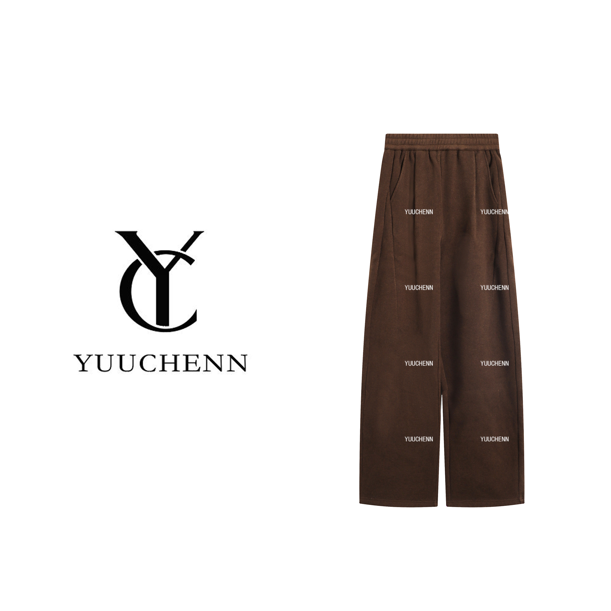 YUUCHENN 绵羊毛女裤百搭长裤紧腰休闲风冬季纯色秋冬CC1D2686
