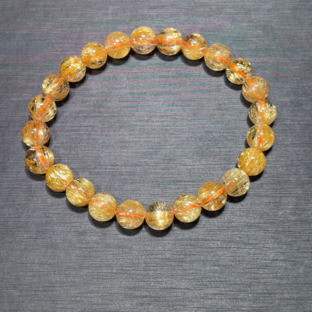 H***N未镶嵌水晶手串金钛晶