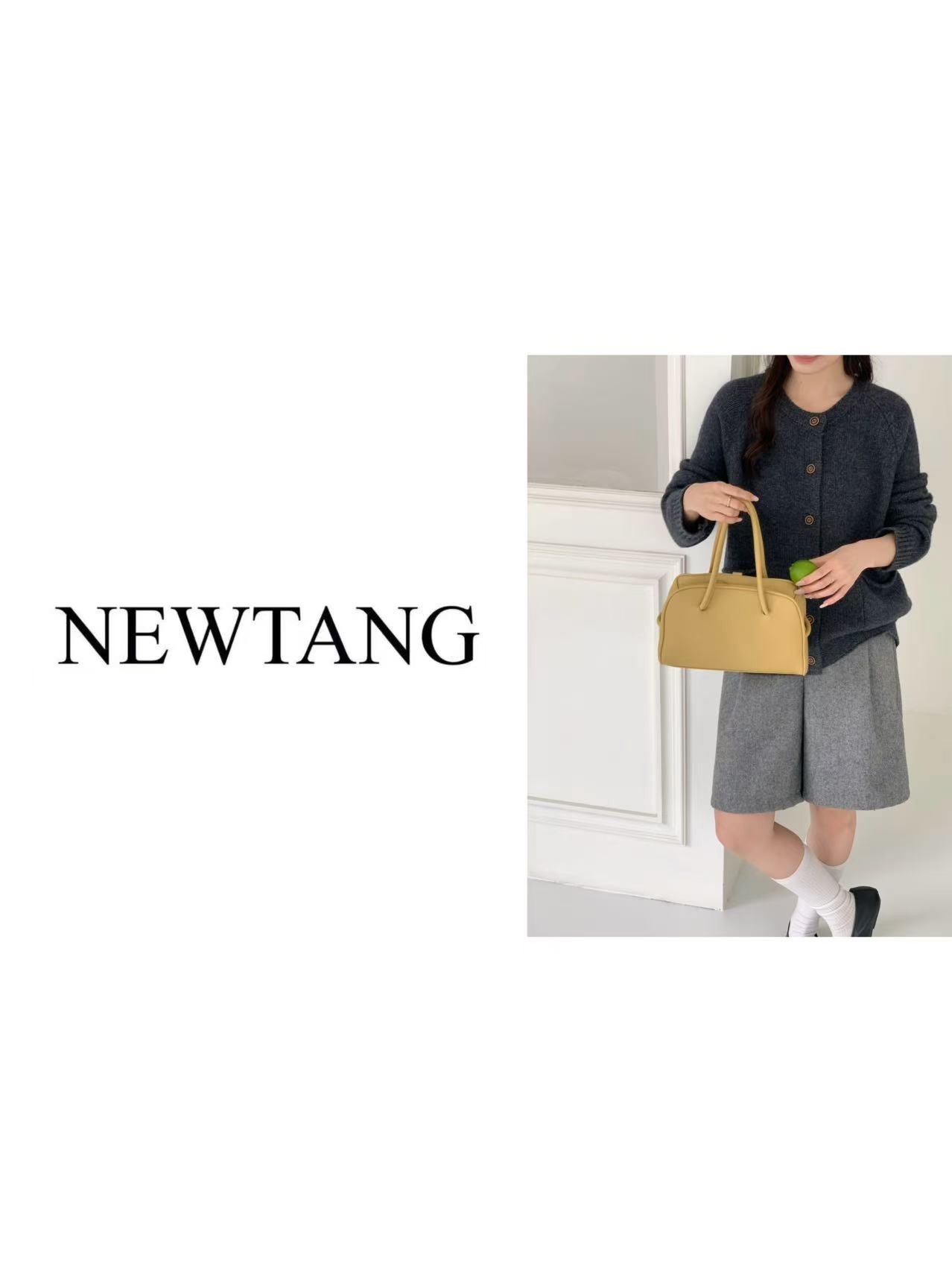 【暖意】386秋冬新款圆领常规款长袖开衫针织衫  炭