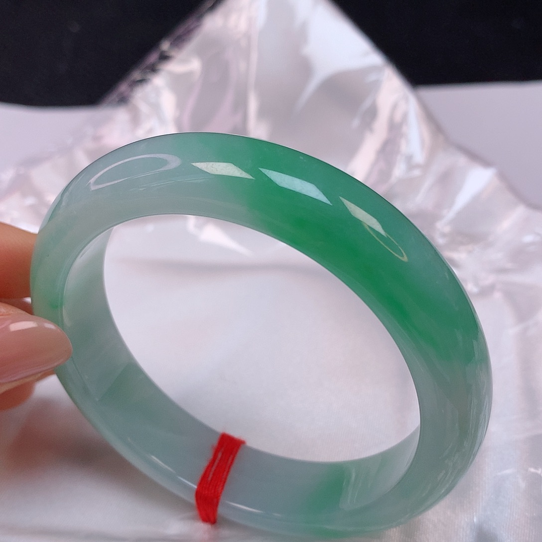 【闪购商品】翡翠手镯未镶嵌熙****麻56+翡翠手镯