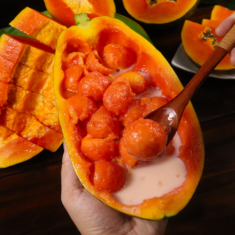 广西红心木瓜现摘新鲜水果冰糖木瓜包邮红肉牛奶木瓜【催熟后食用】