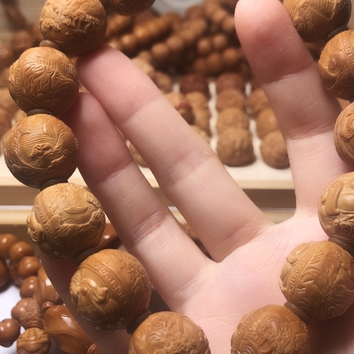 尐***子猴头雕刻财神山水风景