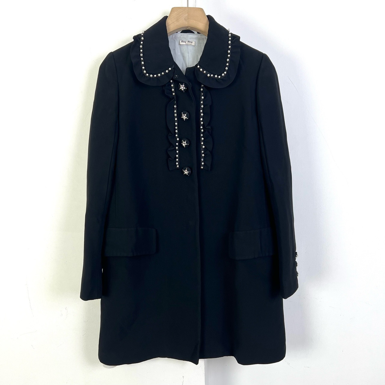 95新 MIU MIU/缪缪 Miumiu/缪缪/钉珠大衣外套/42码/95新/11303