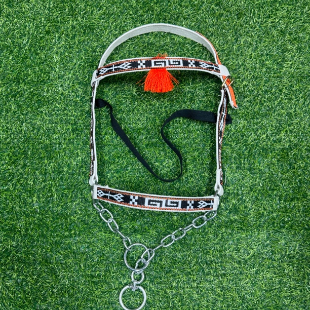 新款马鞍花色织带大号铁莲马龙头大小可调节