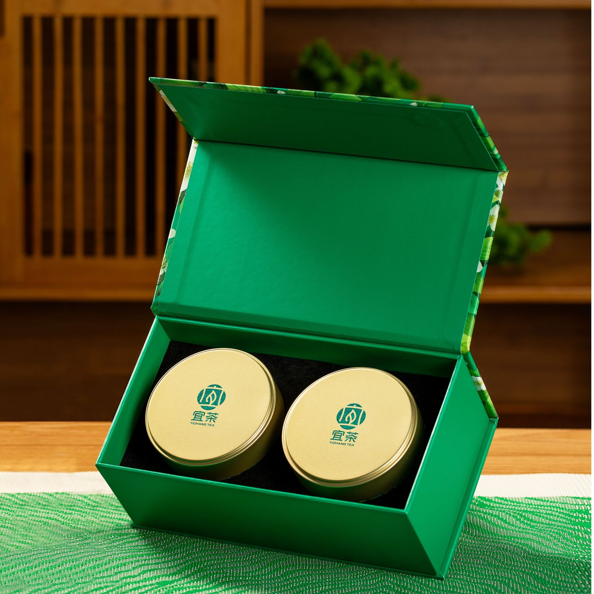 宜茶集团新品蝶恋花特级浓香茉莉花茶礼盒装宜昌特产