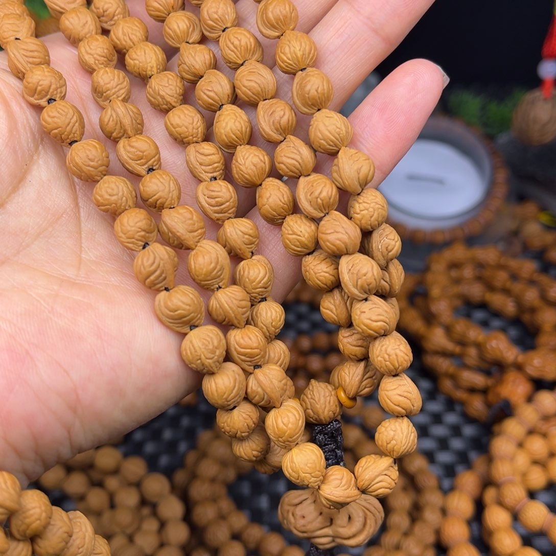 文玩核桃手串三角龙108颗脖挂